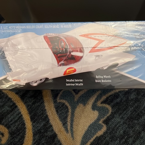 Speed Racer Mach 5 Race Car Retro 1/25 Scale Snap-It 54 Piece Skill 2 Model Kit - Picture 4 of 6